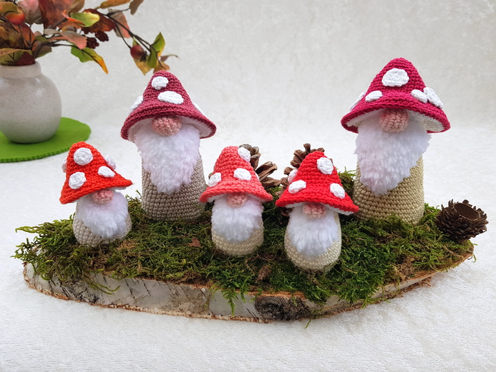 H&auml;kelanleitung - Herbstdeko - Pilzwichtel