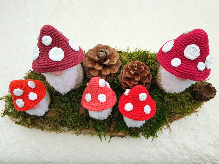 H&auml;kelanleitung - Herbstdeko - Pilzwichtel