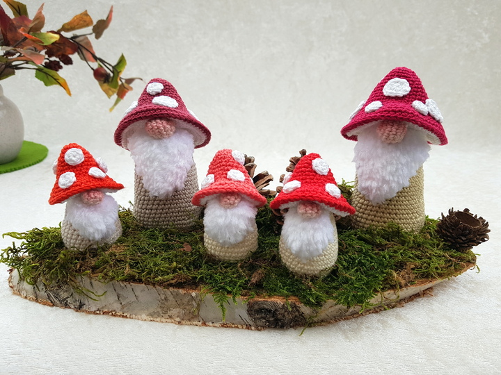 H&auml;kelanleitung - Herbstdeko - Pilzwichtel