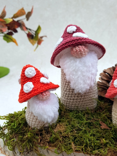 H&auml;kelanleitung - Herbstdeko - Pilzwichtel