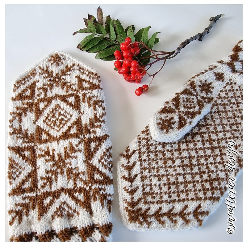 PATTERN: Randi Selbu Mittens ~ knitting strikke votter norsk - Image 11