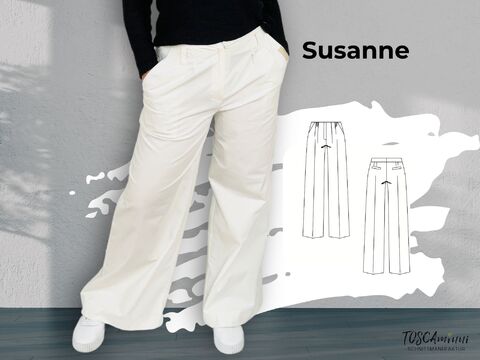 Schnittmuster Hose Marlene Größe 34-54 | Hosenschnittmuster + Nähvideo