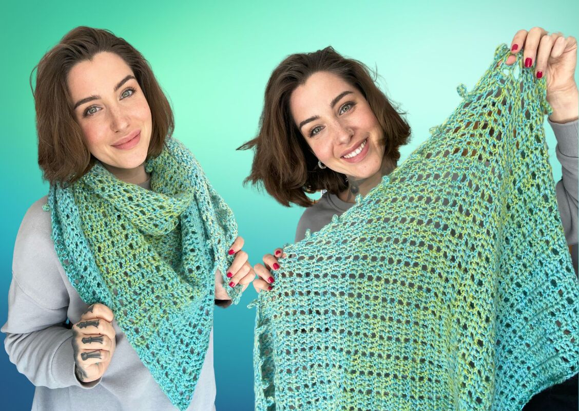 Häkelanleitung Tuch "FROSCHKÖNIG" - Bild 2