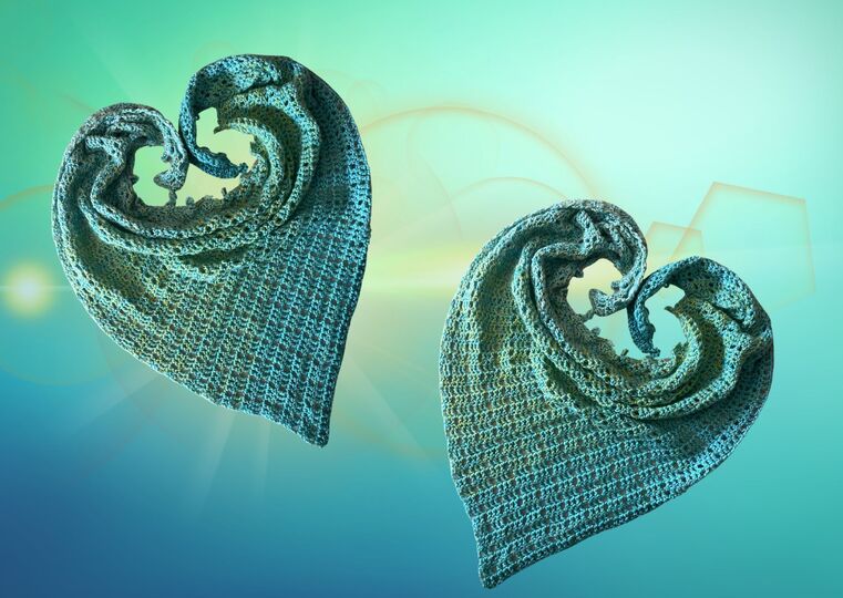 Häkelanleitung Tuch "FROSCHKÖNIG"