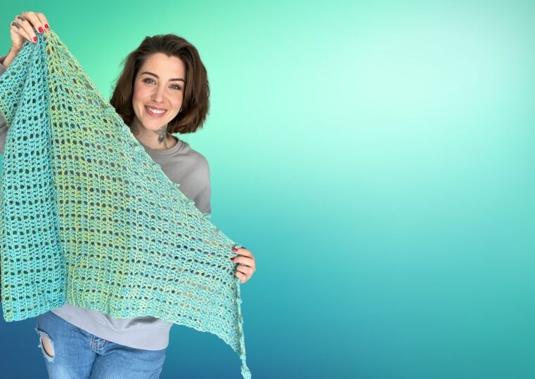 Häkelanleitung Tuch "FROSCHKÖNIG"