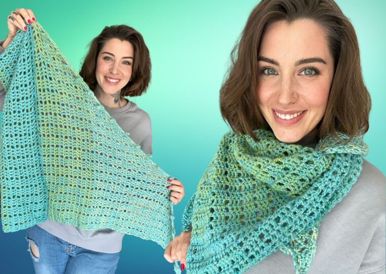 Häkelanleitung Tuch "FROSCHKÖNIG"