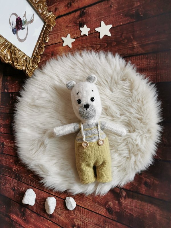 Crochet pattern PDF cuddly bear white brown amigurumi crocheted toy - Image 5