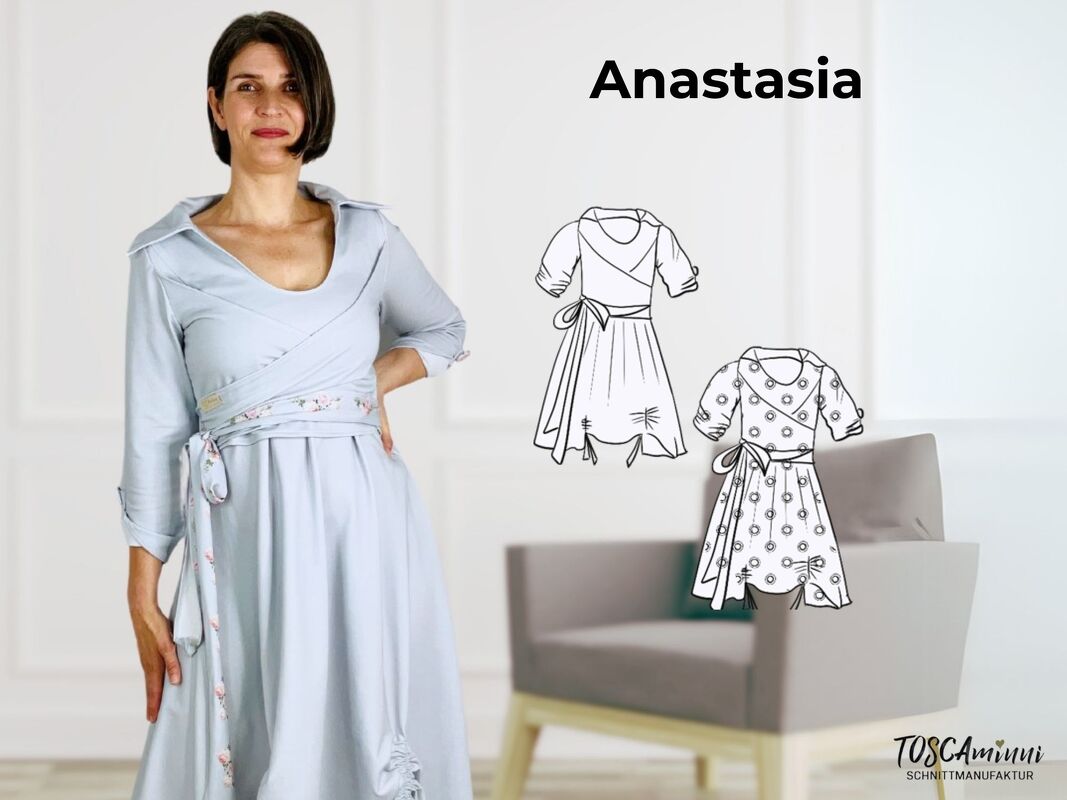 Schnittmuster Damenkleid Anastasia | mit Boleroeffekt | Kleid A-Linie