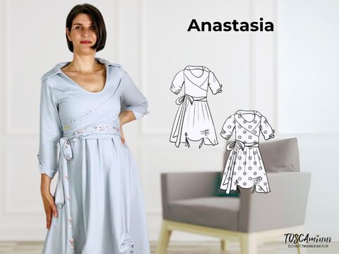 Schnittmuster Damenkleid Anastasia | mit Boleroeffekt | Kleid A-Linie
