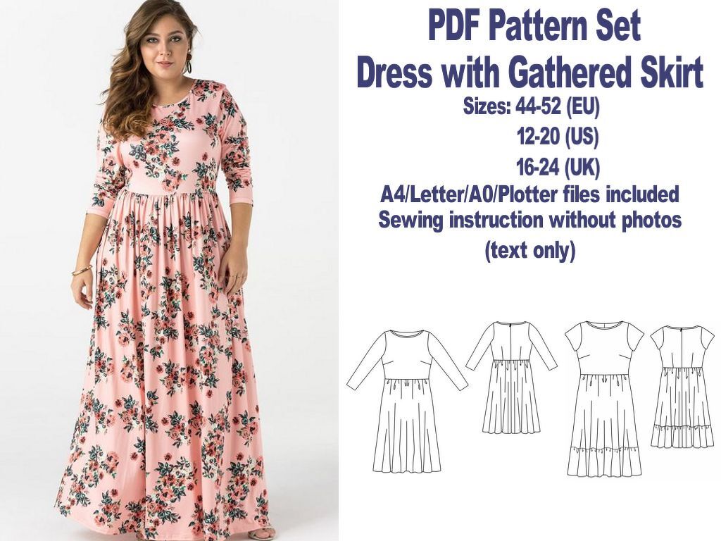 Maxi Dress Sewing Pattern Dresses Sewing Patterns PDF Pattern Sewing