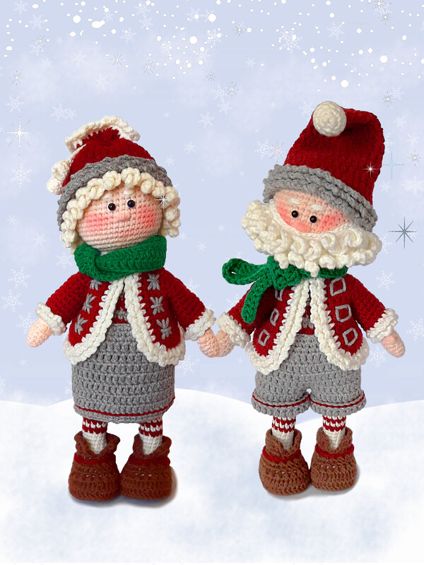 Amigurumi pattern Christmas dolls Mr. & Mrs. Santa and Their Christmas Tree - Image 4
