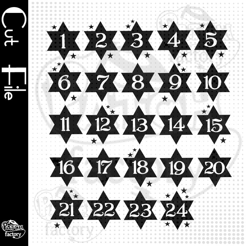 Plotterdatei Adventskalenderzahlen "Stern" - Bild 2