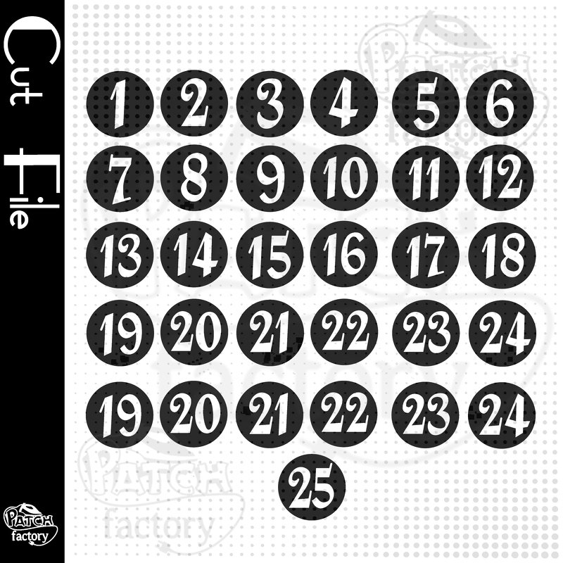 Plotterdatei Adventskalenderzahlen "Kreis" - Bild 2
