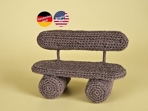 Opa Siegfrieds stilvolle Gartenbank mit Rückenlehne - Häkelanleitung