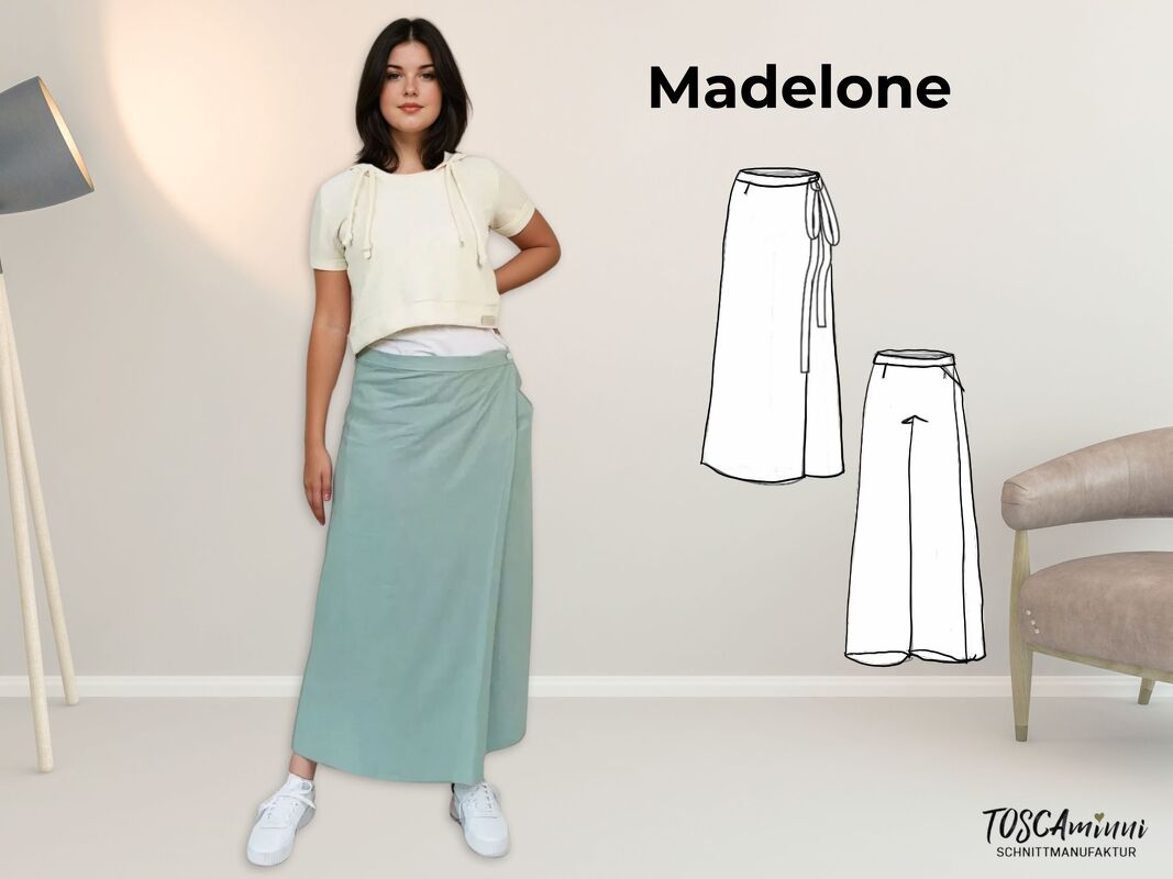 Schnittmuster Hose Madelone Gr. 34-54 | Culotte | Leinenhose | Wickelhose