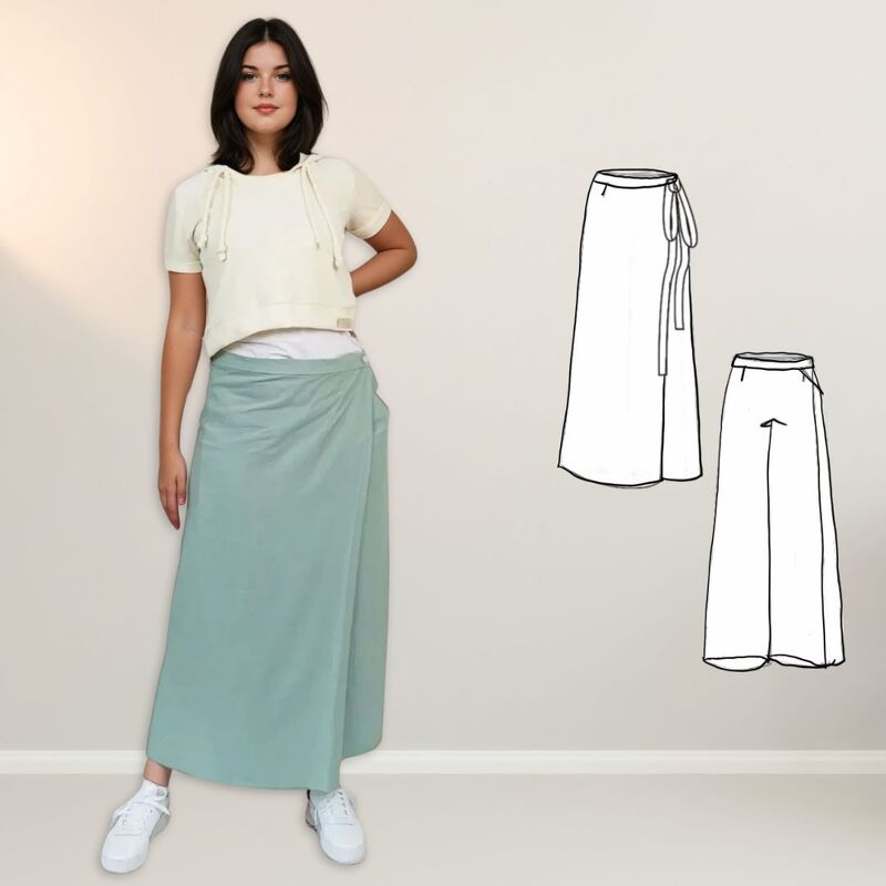 Schnittmuster Hose Madelone Gr. 34-54 | Culotte | Leinenhose | Wickelhose - Bild 8