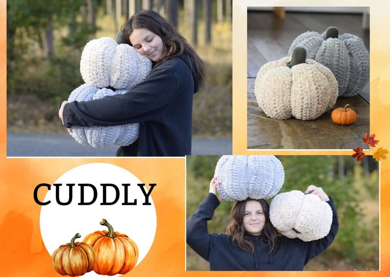 + HERBST BUNDEL + 5er Set, Herbstdeko häkeln, Blätter und Kürbisse