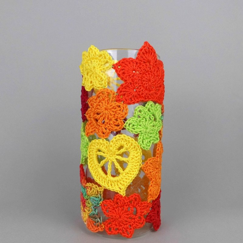 Herbst-Windlicht aus Wollresten - auch f&uuml;r Anf&auml;nger geeignet - Bild 3