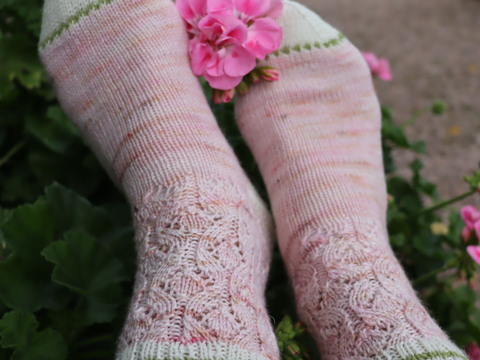 Anleitung Rosengarten Socken
