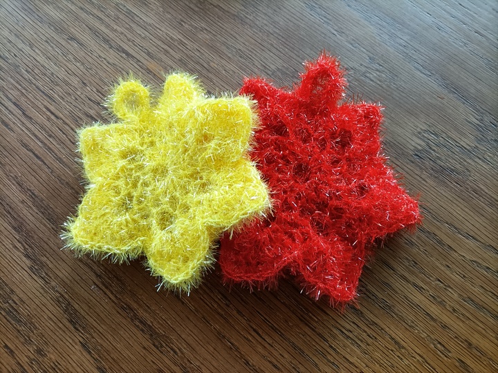 Häkelanleitung für einen Spül - oder Badeschwamm " Stern"