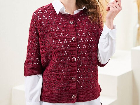 HÄKELJACKE AUTUMN, gehäkelt