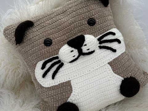 Kuschelkissen Otter - Häkelanleitung