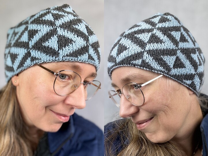 Wendemütze «Spiegelungen» - Eine Double Face Strickanleitung
