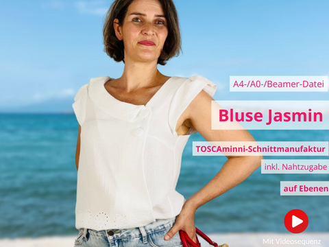 Schnittmuster | Jasmin | Bluse | Flügelärmel | Größe 34-54