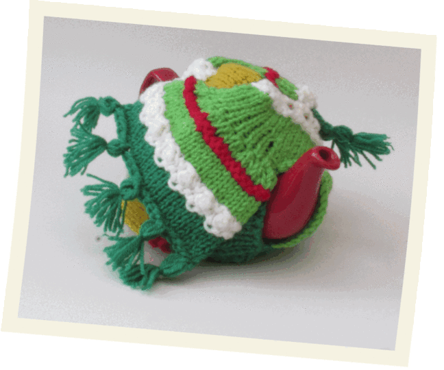 TeaCosyFolk's Winter Scarf Tea Cosy Knitting Pattern