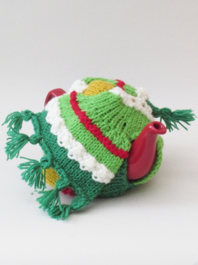 TeaCosyFolk's Winter Scarf Tea Cosy Knitting Pattern