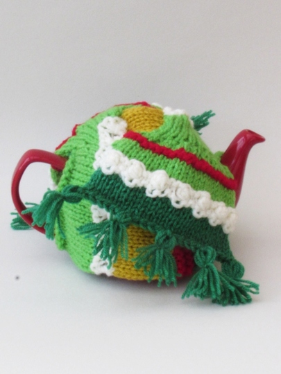 TeaCosyFolk's Winter Scarf Tea Cosy Knitting Pattern