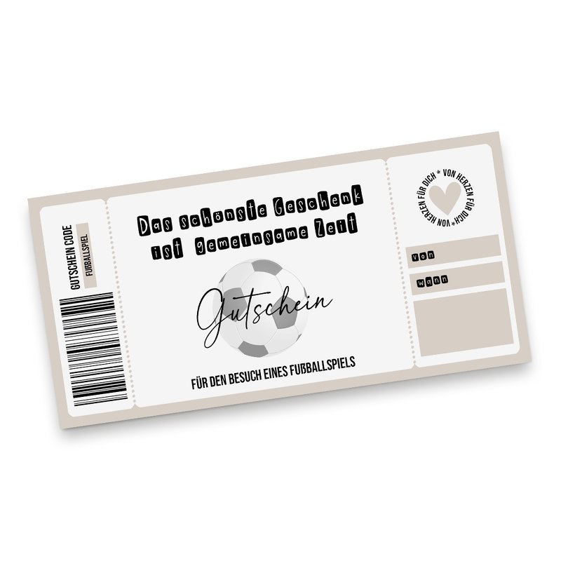 Gutschein zum Ausdrucken FUßBALLSPIEL digitale Datei Gutschein DOWNLOAD - Bild 4