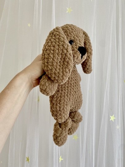 "Charlie" Dog Crochet Pattern Puppy Knotted Lovey Beagle Snuggler