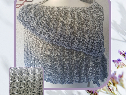 Häkelanleitung "TUCH in HALBMONDFORM"  Fortgeschrittene