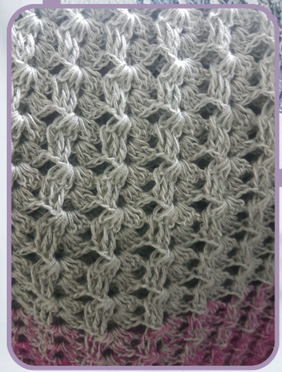 Häkelanleitung "TUCH in HALBMONDFORM"  Fortgeschrittene