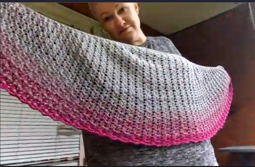 Häkelanleitung "TUCH in HALBMONDFORM"  Fortgeschrittene