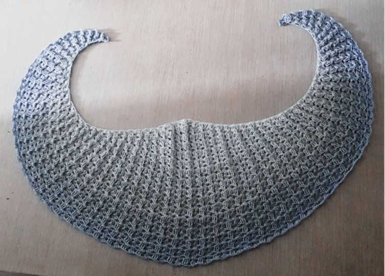 Häkelanleitung "TUCH in HALBMONDFORM"  Fortgeschrittene