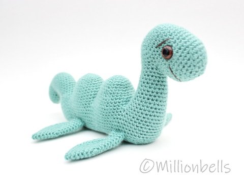 Loch Ness Monster Amigurumi Häkelanleitung Dino Kuscheltier