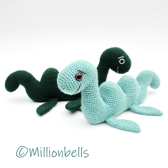 Loch Ness Monster Amigurumi Häkelanleitung Dino Kuscheltier