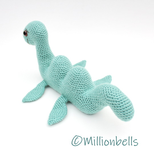 Loch Ness Monster Amigurumi Häkelanleitung Dino Kuscheltier