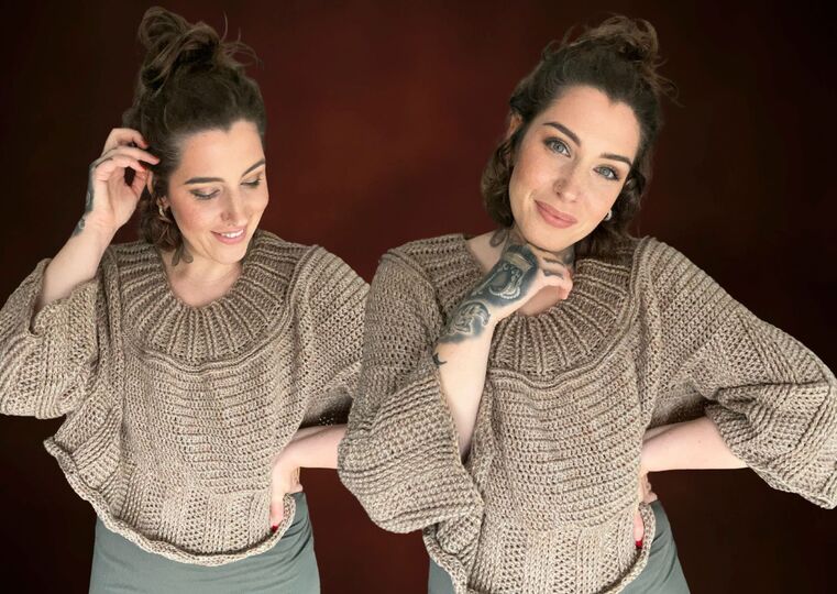 Häkelanleitung Pullover "KAFFEEBÖHNCHEN"