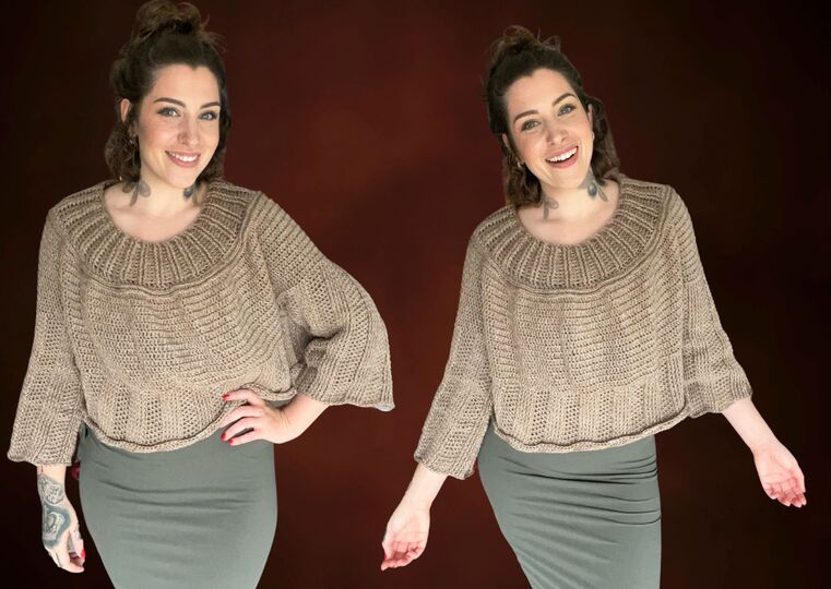 Häkelanleitung Pullover "KAFFEEBÖHNCHEN"