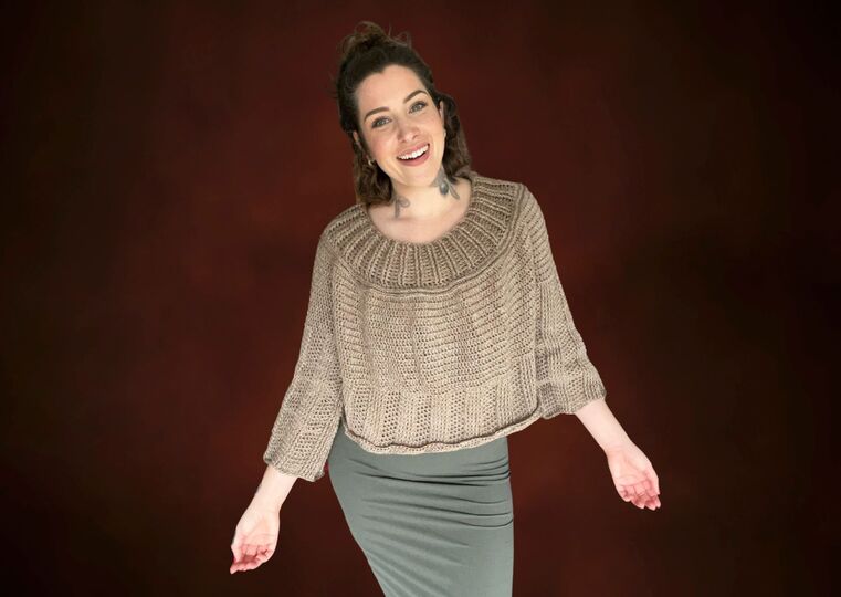 Häkelanleitung Pullover "KAFFEEBÖHNCHEN"