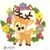 Deer Wreath Reindeer crochet pattern applique