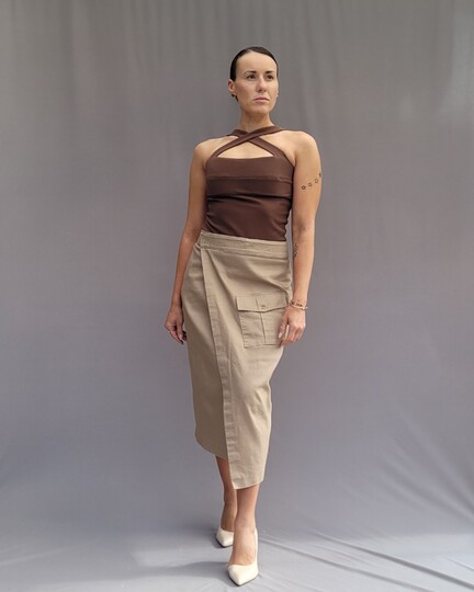 Top 313, Schnittmuster A4 / A0, Größe 34 - 50, rückenfrei, Trägertop