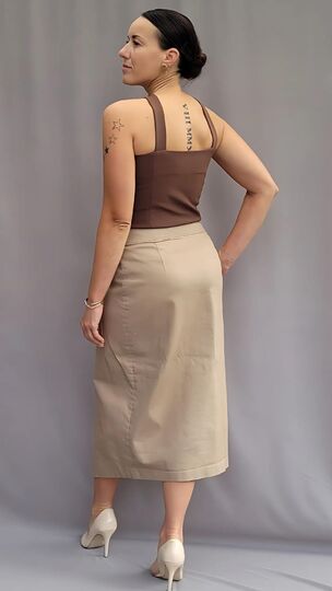 Top 313, Schnittmuster A4 / A0, Größe 34 - 50, rückenfrei, Trägertop