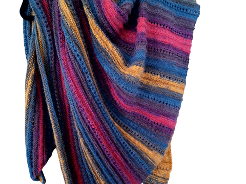 Strickanleitung asymmetrisches, anfängertaugliches Dreieckstuch, Schal #328