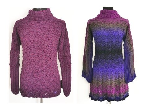 1-Bobbel-Pullover Monvalle, MIT ODER OHNE ROLLKRAGEN, Häkelanleitung