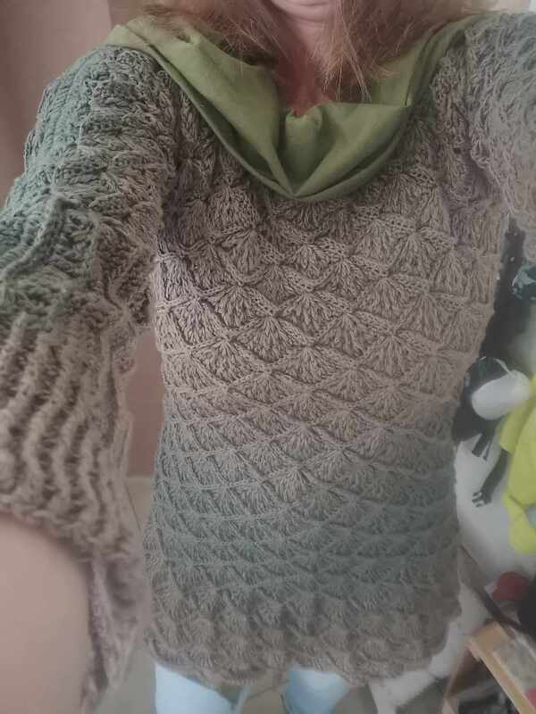 1-Bobbel-Pullover Monvalle, MIT ODER OHNE ROLLKRAGEN, Häkelanleitung - Bild 26