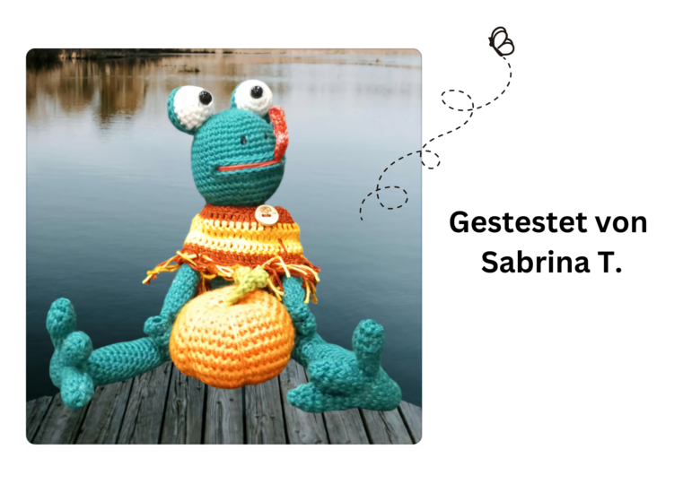 Häkelanleitung Poncho, Kürbis und Blätter für Pogge